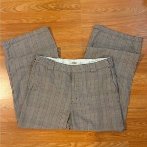 Women’s Plaid Brown Pants